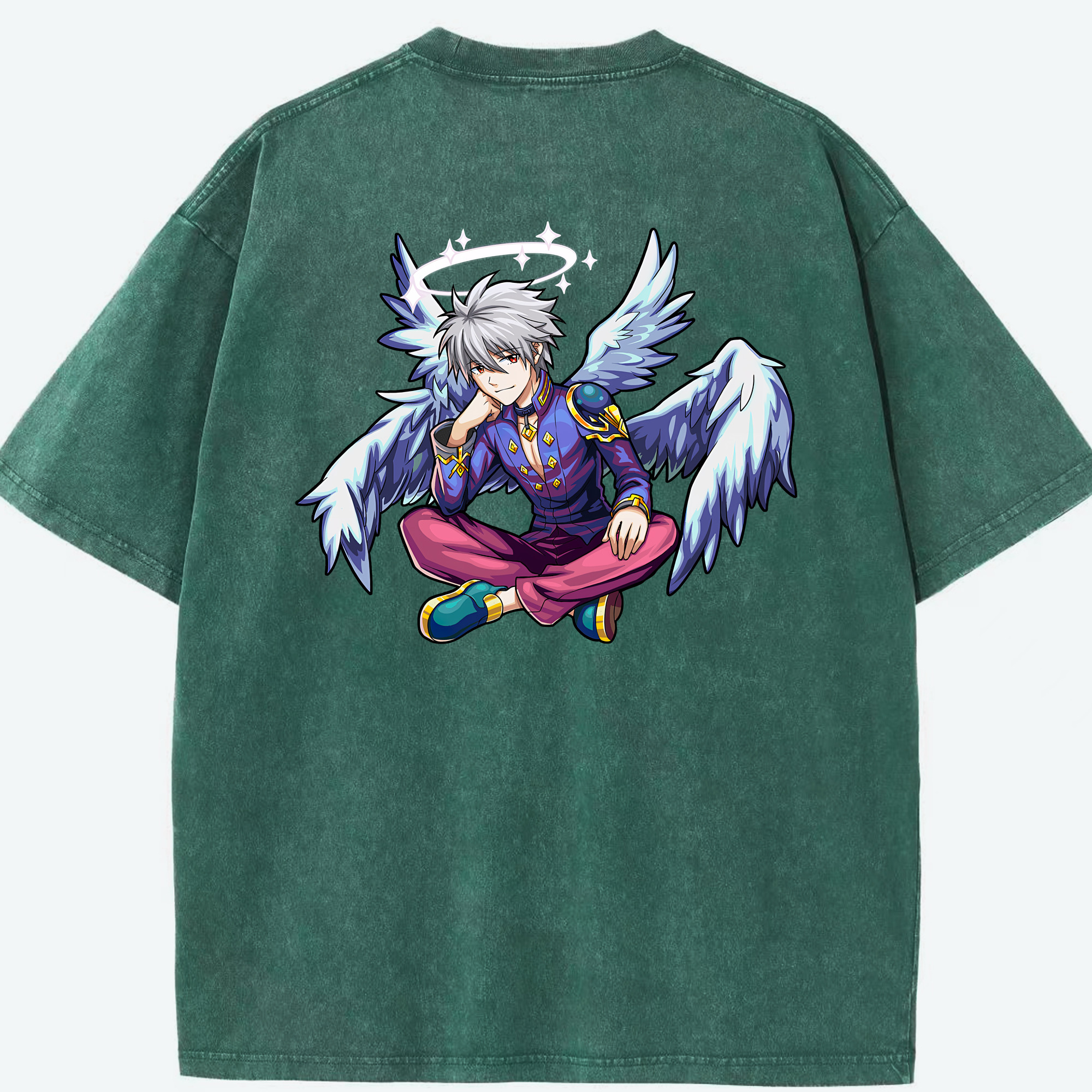 （画像用） EVA 新世紀エヴァンゲリオン 綿100% ヴィンテージ風 半袖Tシャツ（背面プリント）